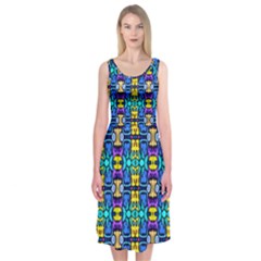 Colorful-14 Midi Sleeveless Dress by ArtworkByPatrick