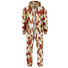 Abstract Textured Grunge Pattern Hooded Jumpsuit (men)  by dflcprints