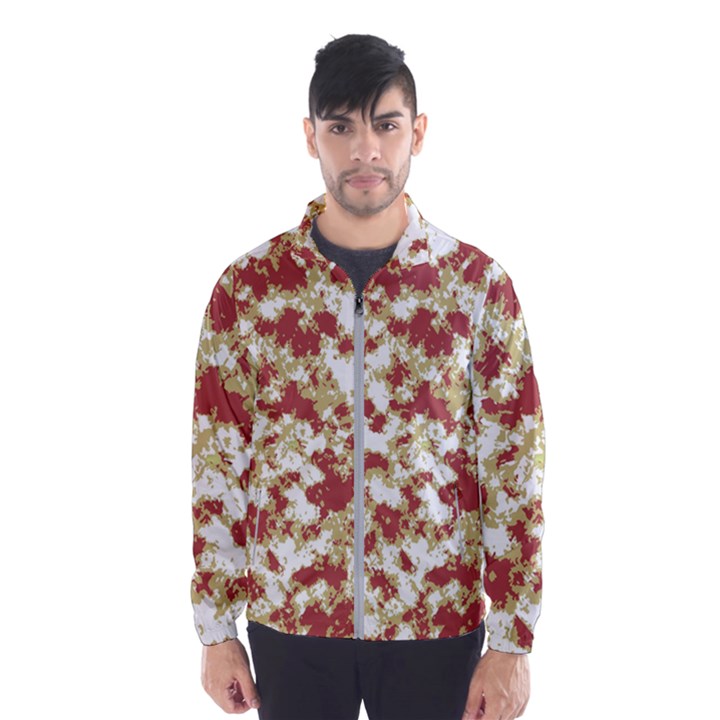 Abstract Textured Grunge Pattern Wind Breaker (Men)