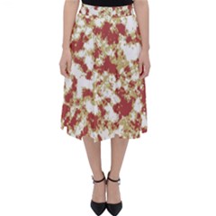 Abstract Textured Grunge Pattern Folding Skater Skirt