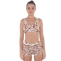 Abstract Textured Grunge Pattern Racerback Boyleg Bikini Set by dflcprints