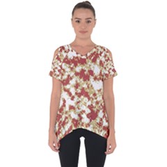 Abstract Textured Grunge Pattern Cut Out Side Drop Tee by dflcprints