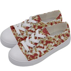 Abstract Textured Grunge Pattern Kids  Low Top Canvas Sneakers