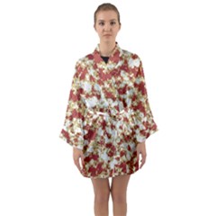 Abstract Textured Grunge Pattern Long Sleeve Kimono Robe