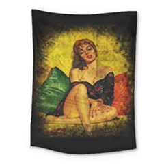 Pin Up Girl  Medium Tapestry by Valentinaart