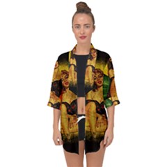 Pin Up Girl  Open Front Chiffon Kimono