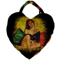 Pin Up Girl  Giant Heart Shaped Tote