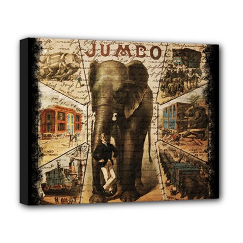 Vintage Circus  Deluxe Canvas 20  X 16   by Valentinaart