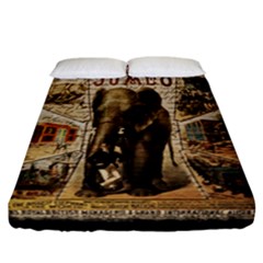 Vintage Circus  Fitted Sheet (california King Size) by Valentinaart