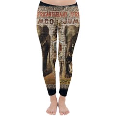 Vintage Circus  Classic Winter Leggings by Valentinaart