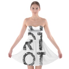 Riot Strapless Bra Top Dress by Valentinaart