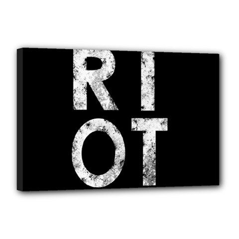 Riot Canvas 18  X 12  by Valentinaart