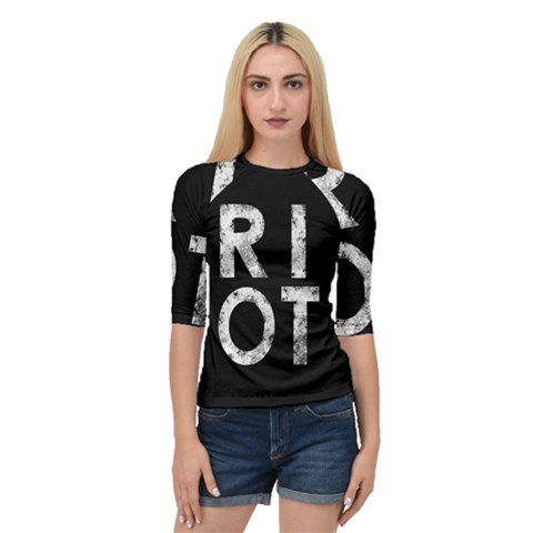 Riot Quarter Sleeve Raglan Tee by Valentinaart