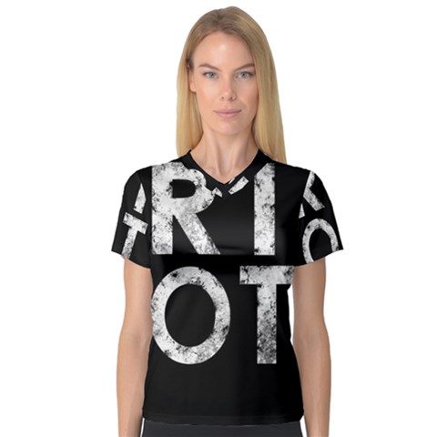 Riot V-neck Sport Mesh Tee by Valentinaart