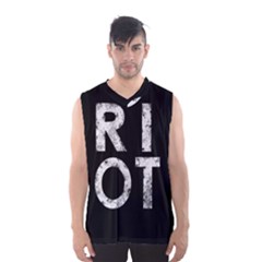 Riot Men s Basketball Tank Top by Valentinaart