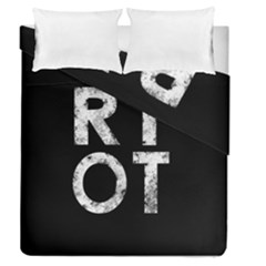 Riot Duvet Cover Double Side (queen Size) by Valentinaart