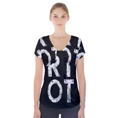 Riot Short Sleeve Front Detail Top by Valentinaart