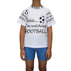 Football Fan  Kids  Short Sleeve Swimwear by Valentinaart