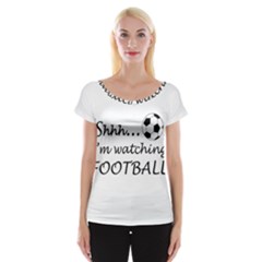 Football Fan  Cap Sleeve Tops by Valentinaart