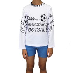 Football Fan  Kids  Long Sleeve Swimwear by Valentinaart