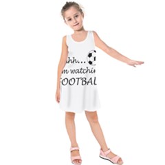 Football Fan  Kids  Sleeveless Dress by Valentinaart