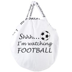 Football Fan  Giant Round Zipper Tote