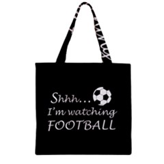 Football fan  Zipper Grocery Tote Bag