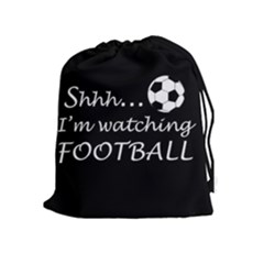 Football fan  Drawstring Pouches (Extra Large)