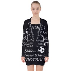 Football fan  V-neck Bodycon Long Sleeve Dress