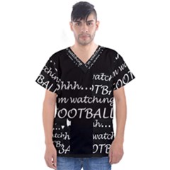 Football fan  Men s V-Neck Scrub Top