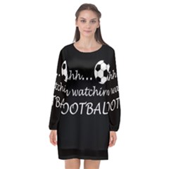 Football fan  Long Sleeve Chiffon Shift Dress 