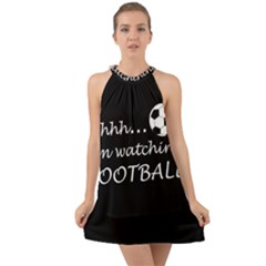 Football fan  Halter Tie Back Chiffon Dress