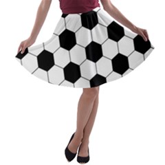 Football A-line Skater Skirt by Valentinaart