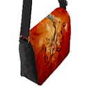 Violin With Violin Bow And Dove Flap Messenger Bag (S) View2