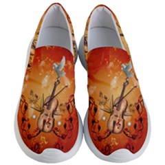 Violin With Violin Bow And Dove Women s Lightweight Slip Ons