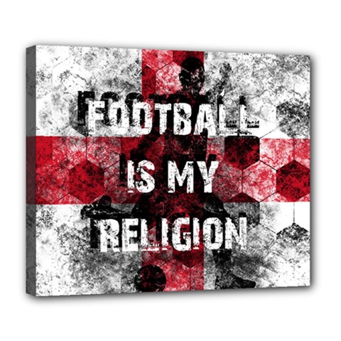 Football Is My Religion Deluxe Canvas 24  X 20   by Valentinaart