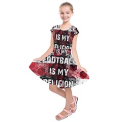 Football Is My Religion Kids  Short Sleeve Dress by Valentinaart