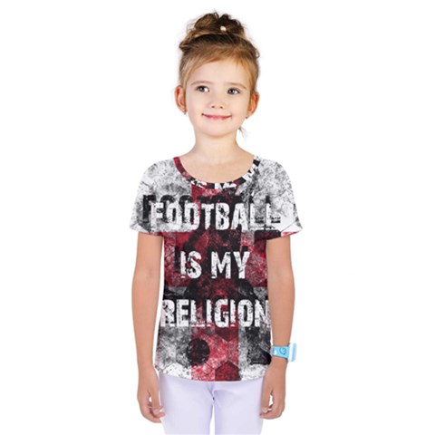 Football Is My Religion Kids  One Piece Tee by Valentinaart