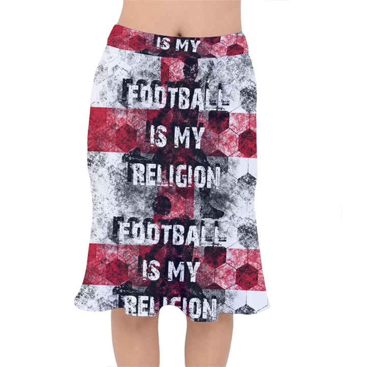 Football is my religion Mermaid Skirt