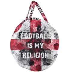 Football Is My Religion Giant Round Zipper Tote