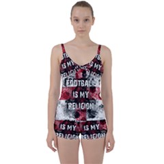 Football Is My Religion Tie Front Two Piece Tankini by Valentinaart