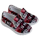 Football is my religion Kid s Lightweight Slip Ons View3