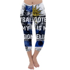 Football Is My Religion Capri Winter Leggings 