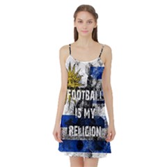 Football Is My Religion Satin Night Slip by Valentinaart