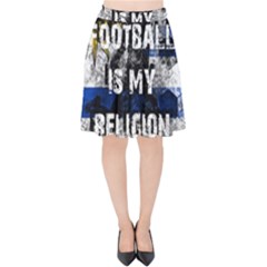 Football Is My Religion Velvet High Waist Skirt by Valentinaart