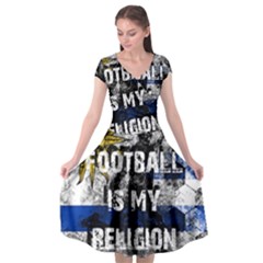 Football Is My Religion Cap Sleeve Wrap Front Dress by Valentinaart