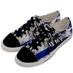 Football Is My Religion Men s Low Top Canvas Sneakers by Valentinaart