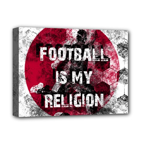 Football Is My Religion Deluxe Canvas 16  X 12   by Valentinaart