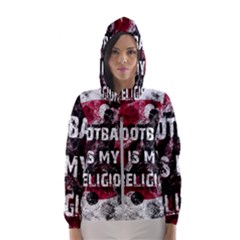 Football Is My Religion Hooded Wind Breaker (women) by Valentinaart