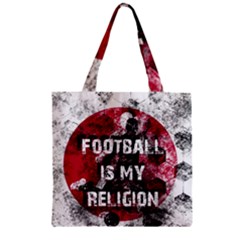 Football Is My Religion Zipper Grocery Tote Bag by Valentinaart